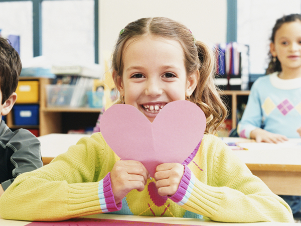 Girl with a Valentine - 9 Chocolate-free Ideas for Valentine's Day Classroom Parties