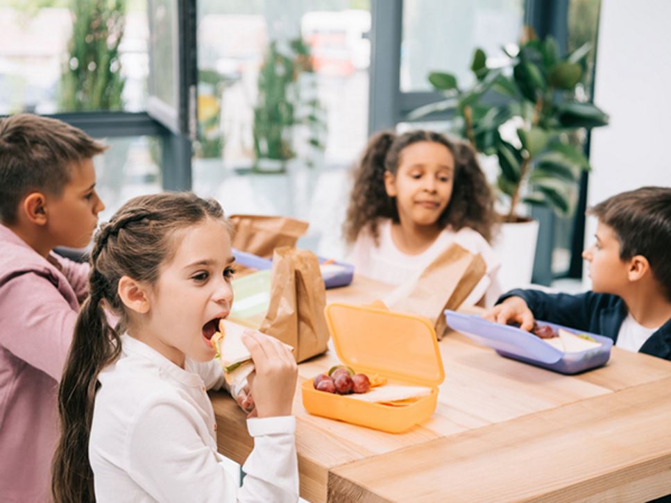 Brown Bag Boredom - Kids Eating Lunch