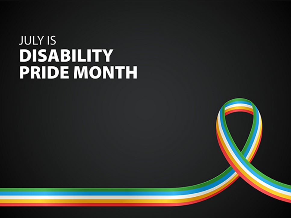 Disability Pride Month awareness ribbon for the July celebration and awareness campaign.