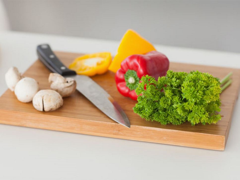 vegetables on cutting board