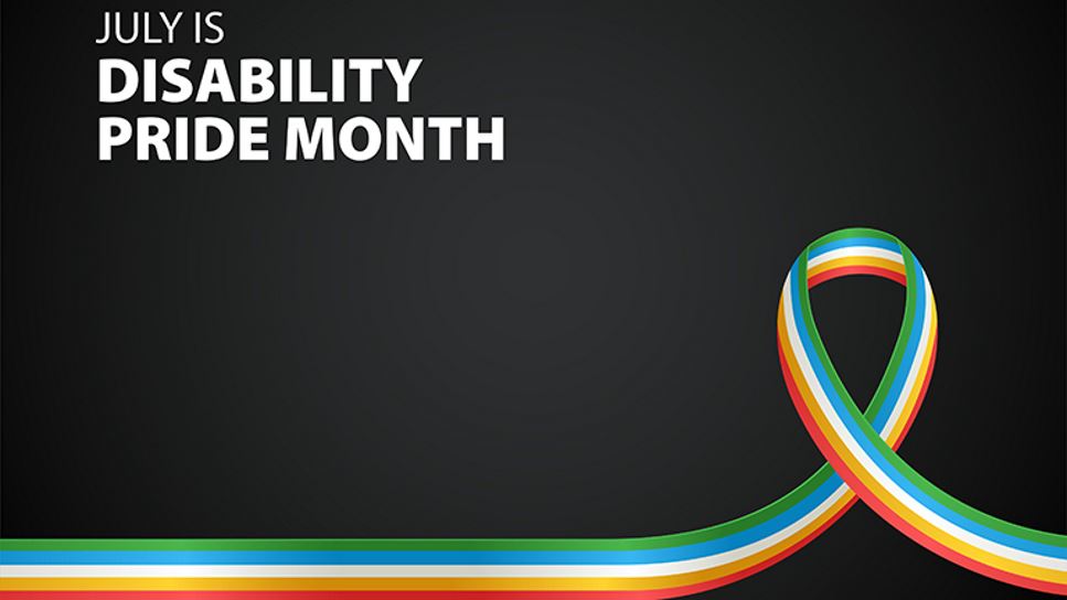 Disability Pride Month awareness ribbon for the July celebration and awareness campaign.