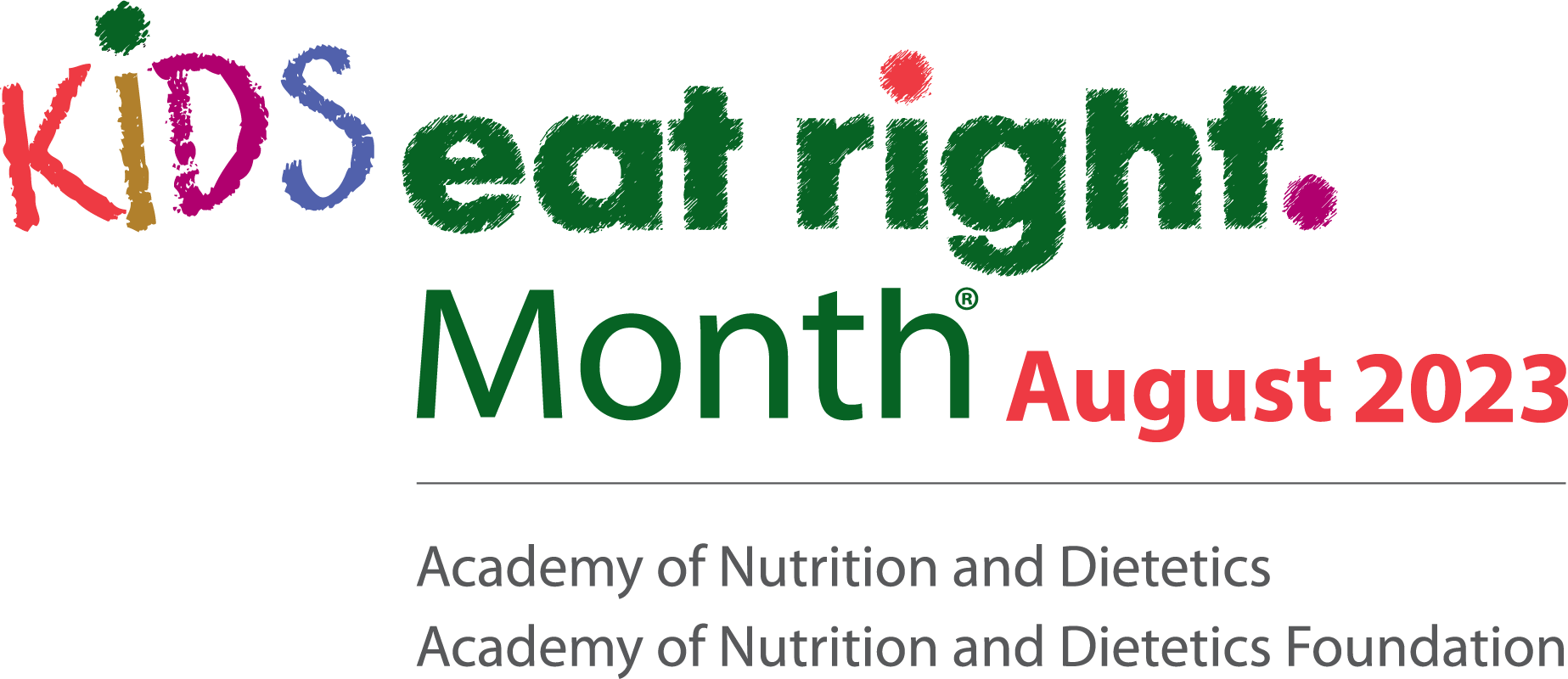 Kids Eat Right Month 2023 logo