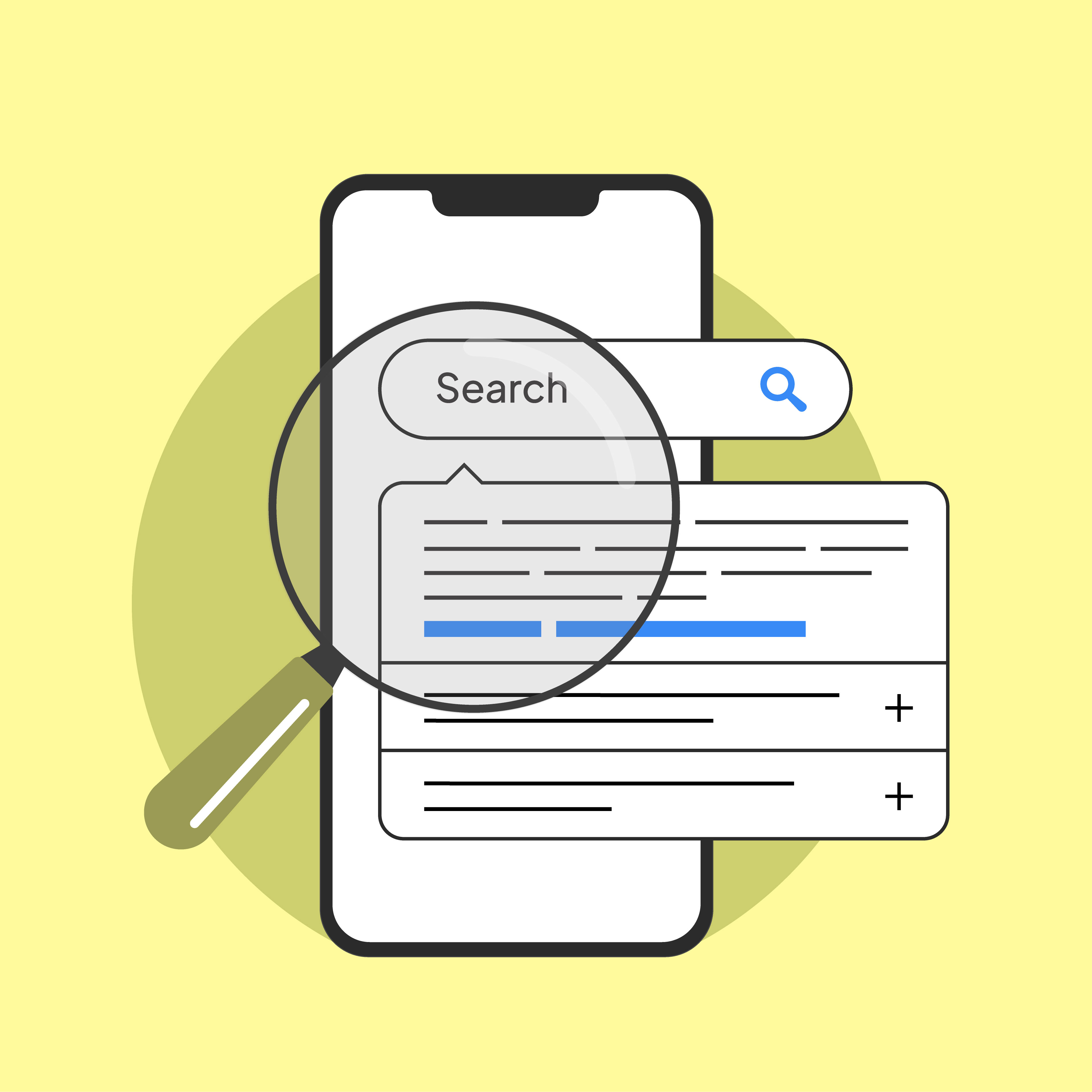 searching online using phone