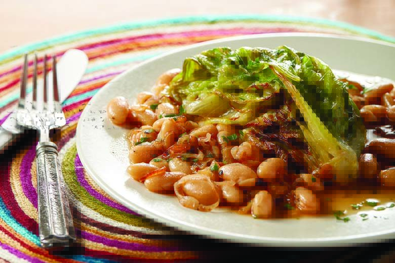 Braised Lettuce With Beans