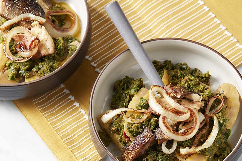 Spicy Collard Green Sauce with Herring