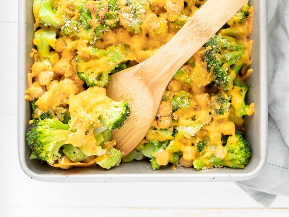 Cheesy Chickpea and Broccoli Bake Recipe