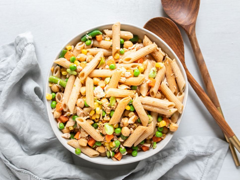 Easy Pasta Salad with Chicken and Vegetables