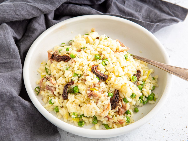 Risotto with Peas and Tomato