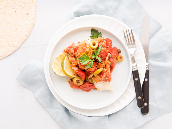 Snapper with Tomato, Olives and Capers Recipe
