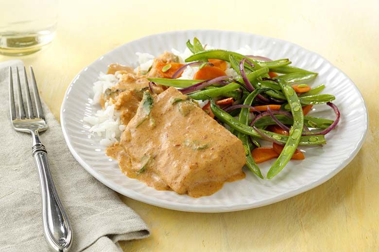 Red Curry Poached Mahi-Mahi