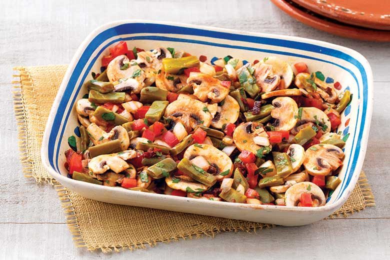 Fresh Cactus Leaf Salad