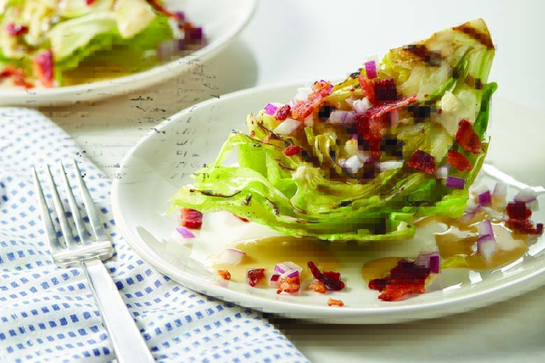 Garlicky Grilled Lettuce with Tahini Dressing