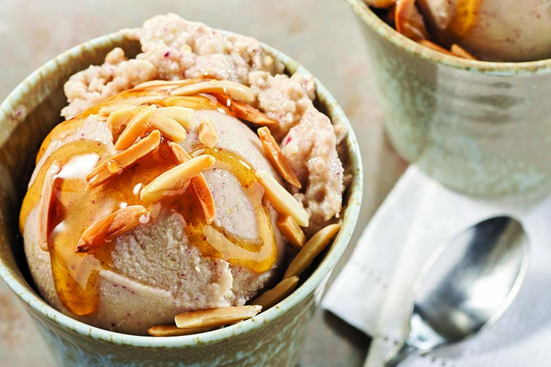 Bowl of Grape Ice Cream