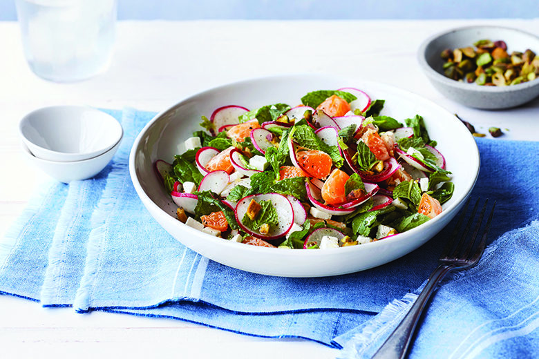Bowl of radish and ricotta salata salad 