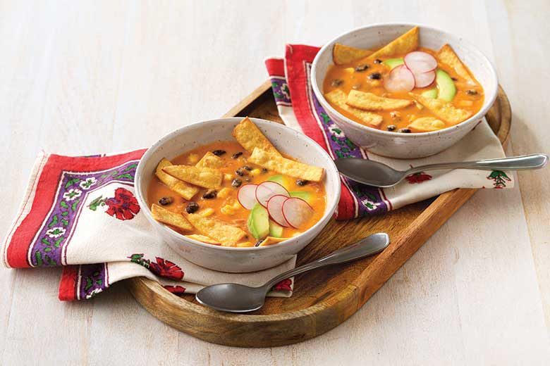 Rezept für vegane Tortillasuppe